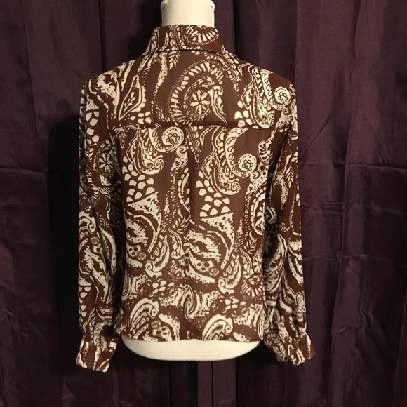 Violet & Claire Sheer Blouse w/Knot Detail-L - Picture 3 of 5